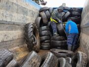 Vecinos de Freire responden al llamado ambiental y reúnen 3 toneladas de neumáticos en desuso