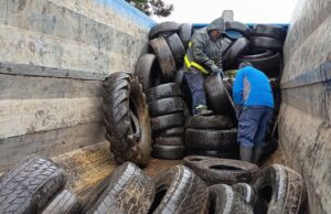 Vecinos de Freire responden al llamado ambiental y reúnen 3 toneladas de neumáticos en desuso
