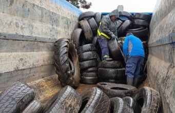 Vecinos de Freire responden al llamado ambiental y reúnen 3 toneladas de neumáticos en desuso