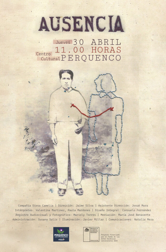 Compañía Diosa Camelia presenta obra “Ausencia” en Perquenco con entrada liberada