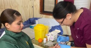 Carrera de tecnología médica UST Temuco realiza charlas educativas y testeo de VIH a funcionarios de escuela de carabineros