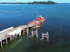 Obras de conservación del embarcadero de Puerto Domínguez entran en su fase de término