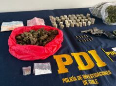 Clan familiar de Villarrica es detenido por microtráfico y tenencia de armas