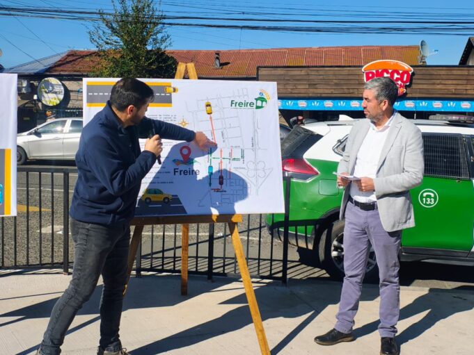 Freire inicia reordenamiento vial con cambio de sentido de calles, nueva señalética y futuros semáforos