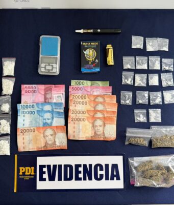 PDI detiene a sujeto por microtráfico de drogas en Traiguén y Purén