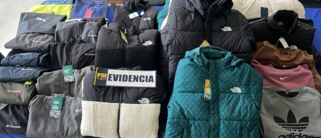 En Curacautín PDI incauta ropa deportiva falsificada avaluada en más de 800 mil pesos