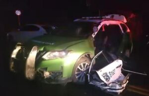 Carabinera resulta herida tras choque mientras patrulla cortaba tránsito por trabajos en Villarrica
