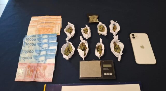 Intentó ocultar la droga, pero fue sorprendido por la PDI en la plaza Teodoro Schmidt de Temuco