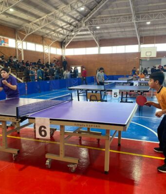 Destacan resultados del campeonato comunal de tenis de mesa en los juegos deportivos escolares en Pitrufquén