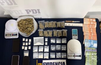 Operativo en Traiguén deja tres detenidos y droga incautada tras hallazgo en recinto educacional