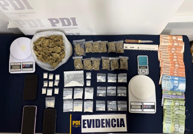 Operativo en Traiguén deja tres detenidos y droga incautada tras hallazgo en recinto educacional