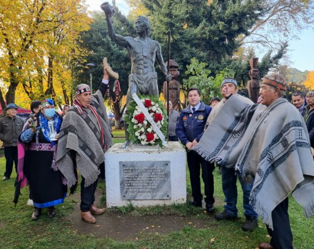 Municipalidad de Lautaro conmemoró la muerte del Toqui Leftraru con acto en la plaza de armas
