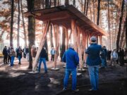 U. Autónoma de Chile instala en Parque Urbano Isla Cautín el pabellón “El Bosque Domesticado” para explorar vínculos entre tecnología y materia