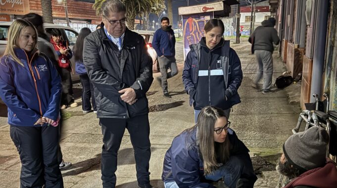 Autoridades se desplegaron por Temuco tras primera activación del Código Azul para proteger a personas en situación de calle
