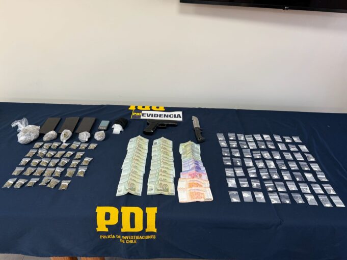 PDI detuvo a sujeto por microtrafico de drogas y delitos contra la propiedad en Villarrica