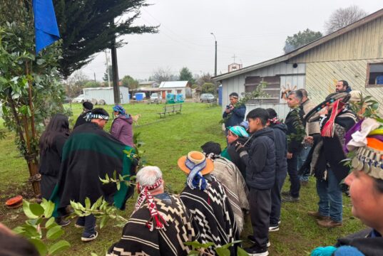 Comuy honró sus raíces con izamiento de bandera mapuche a días del We Tripantu