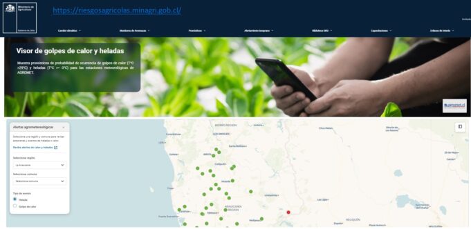 Sitio en internet permite a los agricultores de La Araucanía anticiparse a posibles riesgos climáticos