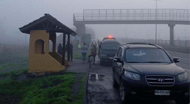 Menor resulta gravemente lesionada tras caer desde pasarela en acceso sur de Pitrufquén