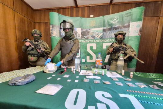 La «cocina» de la ketamina desbaratada en Temuco: tres detenidos y millonario decomiso