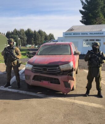 Carabineros de la 3ª comisaría COP Malleco recupera camioneta utilizada en robo a trabajadores forestales en Angol