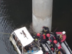 Bomberos de Temuco realizó ejercicio de rescate vehicular en el río Quepe con tres especialidades coordinadas