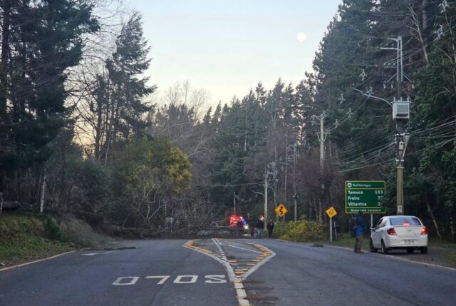Rachas de hasta 100 km/h obligan a activar alerta amarilla en la zona cordillerana de La Araucanía