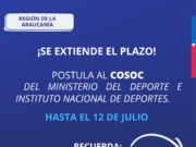 Extienden plazo para integrar el COSOC Regional: organizaciones deportivas podrán postular hasta el 12 de julio