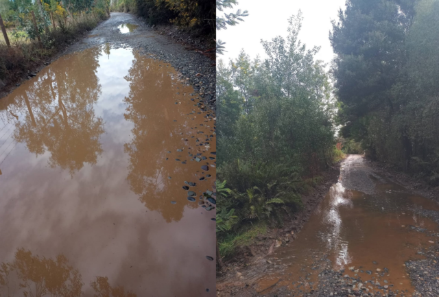El barro colmó la paciencia: vecinos de Freire reclaman por el mal estado de caminos rurales que dependen del MOP