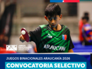 Buscan a los mejores deportistas del tenis de mesa de La Araucanía para representar a la región en los Juegos Binacionales 2026