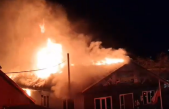 Fatal incendio en Lonquimay deja un adulto mayor fallecido y una sede social dañada