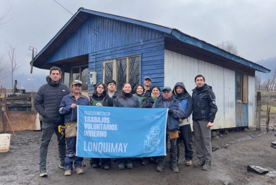 Por trabajos voluntarios de invierno Santo Tomás Temuco despliega amplio operativo comunitario en Lonquimay