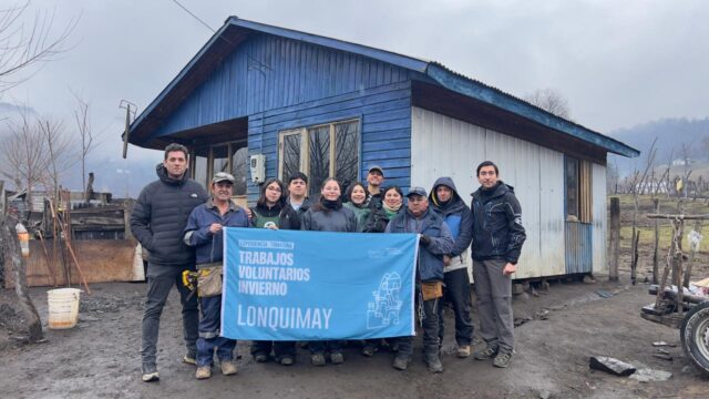 Por trabajos voluntarios de invierno Santo Tomás Temuco despliega amplio operativo comunitario en Lonquimay