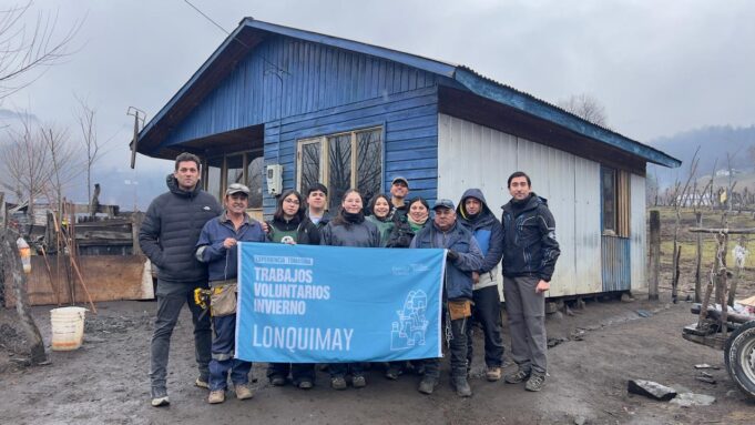 Por trabajos voluntarios de invierno Santo Tomás Temuco despliega amplio operativo comunitario en Lonquimay