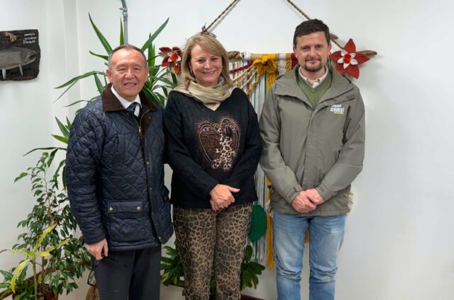 El Ministro de la Presidencia, José García Ruminot y Diputado Stephan Schubert realizan visita protocolar a la alcaldesa Jacqueline Romero