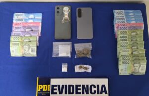 Tres detenidos y droga incautada tras intervención en la plaza Teodoro Schmidt de Temuco