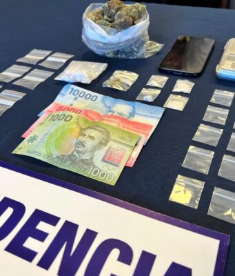 Investigación por venta de drogas en entorno escolar termina con adolescente detenido en Pitrufquén