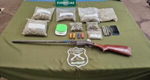 700 gramos de cannabis y un arma fuera de registro: así fue el operativo que terminó con un detenido en Collipulli