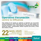 Freire refuerza campaña de vacunación contra la influenza ante baja cobertura comunal