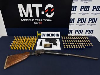 Allanamiento en zona rural de Lumaco termina con armas y abundante munición incautada
