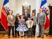 Campeones nacionales de cueca infantil de Teodoro Schmidt participaron en ceremonia junto al Presidente Kast