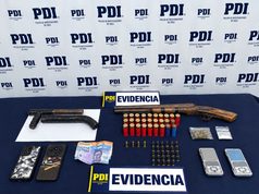 Detienen a una persona e incautan drogas, armas de fuego y 60 cartuchos en la comuna de Lumaco
