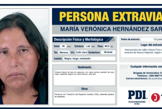 A 100 días de su desaparición, familia continúa buscando a mujer de 46 años en Nueva Imperial