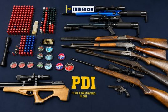 Incautación de armas de fuego crece 81,2% en La Araucanía durante 2026: pperativos policiales retiran más de 570