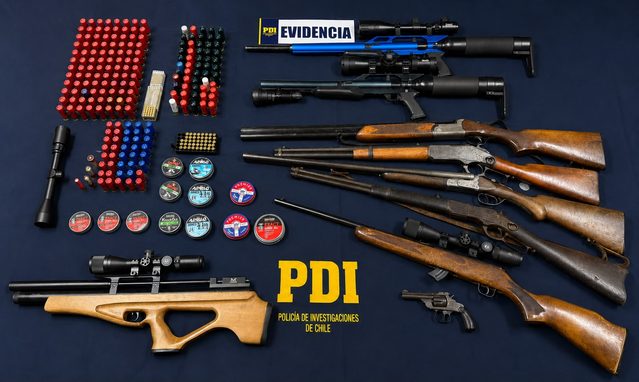Incautación de armas de fuego crece 81,2% en La Araucanía durante 2026: pperativos policiales retiran más de 570