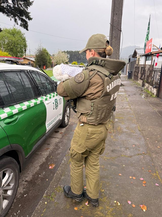 Padre se llevó a bebé de un mes tras episodio de violencia intrafamiliar en Temuco: Carabineros recuperó al lactante