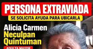 Familia busca a adulta mayor desaparecida desde el 29 de septiembre en Villarrica: salió rumbo a sector Vista Hermosa y no regresó