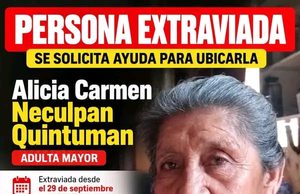 Familia busca a adulta mayor desaparecida desde el 29 de septiembre en Villarrica: salió rumbo a sector Vista Hermosa y no regresó