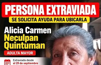 Familia busca a adulta mayor desaparecida desde el 29 de septiembre en Villarrica: salió rumbo a sector Vista Hermosa y no regresó