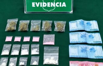 Persecución en sector Ultraestación termina con cuatro detenidos y decomiso de drogas