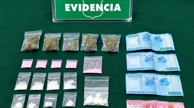 Persecución en sector Ultraestación termina con cuatro detenidos y decomiso de drogas